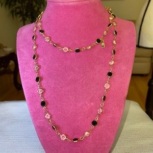 Swarovski Crystal Bezel Necklace Swan Tag Vintage
